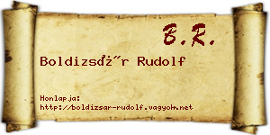 Boldizsár Rudolf névjegykártya
