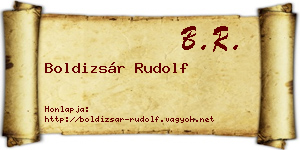Boldizsár Rudolf névjegykártya