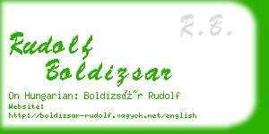 rudolf boldizsar business card